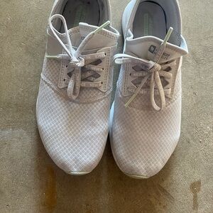 New Balance Light Gray and White Sneakers